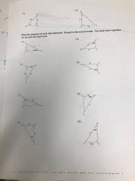 Round to the nearest tenth. A V Right Triangle Trig Find The Measure Of Each Chegg Com