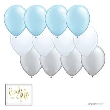 Cards and gifts sign baby shower. Andaz Press 11 Inch Latex Balloon Trio Party Kit With Gold Cards Gifts Sign Baby Blue White Silver Gray 12 Pk Boy Elephant Baby Shower 1st Birthday Baptism Christening Buy Online In Bosnia