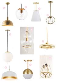 Gold Brass Light Fixture Shopping Guide A Beautiful Mess In 2020 Brass Light Fixture Brass Pendant Lights Kitchen Brass Lighting