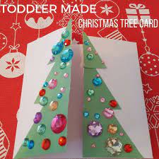 Toddler Made Christmas Tree Card One Of The Things That I Love About Christmas Is All Christmas Card Crafts Christmas Tree Cards Christmas Cards Handmade Kids