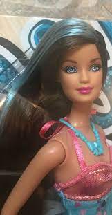 Barbie Long Long Hair Doll Long Brown Blue Streaks Hair Boxed New Brown Hair Blue Eyes Blue Streaks Hair Blue Brown Hair