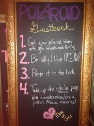 Guest books if not properly presented are often overlooked by wedding guests. Polaroid Guestbook Instructions Wedding Centerpieces Guest Book Chalkboard Quote Art
