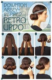 Downton Abby Retro Updo Long Hair Updo Flapper Hair Braids For Long Hair
