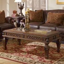 Part of north shore collection from ashley furniture. Ottomans Dark Brown Signature Design By Ashley North Shore Rectangular Cocktail Table Home Heiber Com My