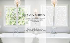 Find great deals on ebay for bathroom window film. Amazon Com Rabbitgoo Window Privacy Film Decorative Static Cling Frosted Glass Film Non Adhesive Top Privacy Window Sticker Anti Uv For Home Bathroom Removable Reusable Flower Pattern 35 4 X 78 7inches Home Kitchen