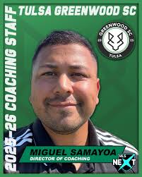 Tulsa Greenwood is excited to announce the addition of Miguel Samayoa as  the Director of Coaching. Samayoa comes to Tulsa after coaching in the  Houston area since 2017, most recently