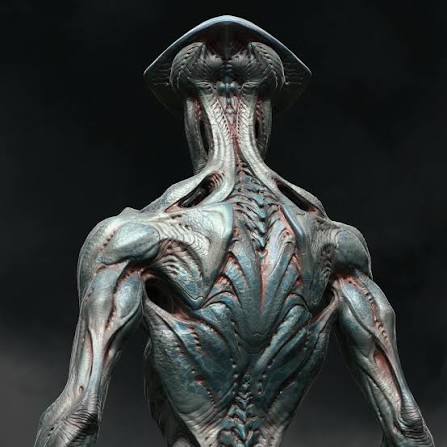 Working on my Alien Outlaws part three tutorial edit. Just wanted to share  some final renders of the Alien Swordsman. Part one and two focused on 2D  brainstorming and Photoshop techniques. Part