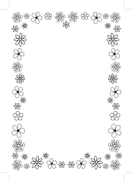 Black And White Flower Border Paper Flower Border Flower Border Design Free Clip Art