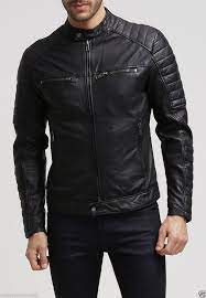 Lambskin Leather Jacket Genuine Mens Stylish Biker Motorcycle Black Slim Fit X27 Westernoutfit Motorcycle Mode Heren Business Casual Heren Herenmode