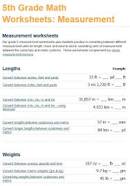 grade 5 measurement worksheets free printable k5 learning