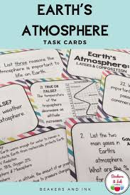 Earth S Atmosphere Task Cards In 2020 Task Cards Science Task Cards Earth Atmosphere