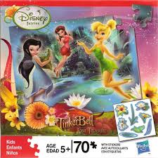 Todos y cada uno de los. Sticker Puzzle Tinker Bell And Friends Scratch And Dent 70 Pieces Hasbro Puzzle Warehouse