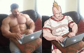 How Flex Lewis On A Laptop Became A Viral Meme The Barbell