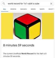Use a trick to fix the second layer. World Record For A 1x1 Rubik S Cube Thatsinsane