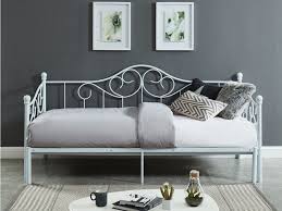 Lit Gigogne Banquette Extensible Sebille Metal 90x200 Cm Blanc En 2020 Lit Gigogne Lit Banquette