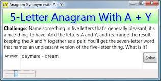 Click to go to the page with all the answers to 7 little words july 20 2021 (daily bonus puzzles). Puzzle Solved Npr Sunday Puzzle 5 Letter Word Ay Anagrams To 7 Letter Related Word Randy S Rants Ravings And Reflections