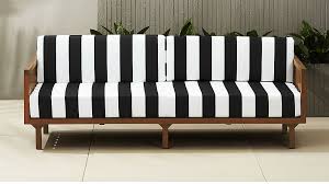 Black And White Striped Bench Seat Tropez Black And White Stripe Outdoor Sofa Reviews Cb2 Outdoor Sofa Striped Sofa Wood Sofa
