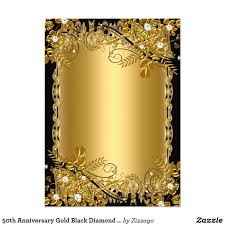 Free background golden glitery line falling down,gold particles glitter glamour free hd wedding background, free download motion background, free video loop. 50th Anniversary Gold Black Diamond Floral Swirl Invitation Zazzle Com 50th Anniversary Gold Gold And Black Background 50th Wedding Anniversary Invitations