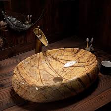 الأمريكية السيراميك حوض لسطح المطبخ الأوروبي الرخام نمط حوض لدورة المياه المنزلية مغسلة واحدة حوض بالوعة الأحواض مجموعة Leather Bag