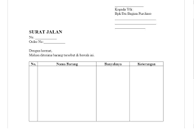 Umumnya, surat jalan atau surat pengiriman barang dikeluarkan oleh sebuah perusahaan jasa ekspedisi pengiriman barang yang diberikan kepada pihak pengirim dan penerima barang. Cara Membuat Surat Jalan Pembelian Barang Di Ms Word Contohnya Neicy Tekno