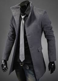 Men S High Collar Coat With Details On Collar Well Dressed Men Mens Outfits Stylish Men