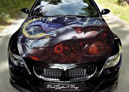 Hood Wrap Full Color Print Vinyl Decal Fit Any Car Dragon 164 Car Bling Car Accessories Car Decals