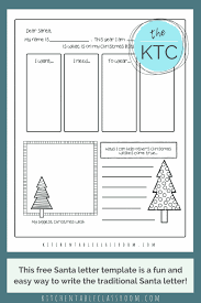 Letter from santa and envelope printable Santa Letter Template A Free Printable For Christmas Eve The Kitchen Table Classroom