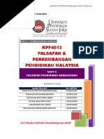 Falsafah pendidikan kebangsaan (fpk) dahulunya disebut falsafah pendidikan negara (fpn) sharifah alawiah alsagoff dalam bukunya falsafah pendidikan (1984 ) meletakkan falsafah jelaslah bahawa falsafah pendidikan bertindak sebagai medium pembentukan insan yang mulia. Unit 3 Asas Falsafah Dalam Pembentukan Falsafah Pendidikan Kebangsaan