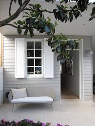 Light Grey Weatherboard With White Trim Exterior Paint Colors For House Weatherboard House Exterior House Color
