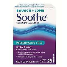 Soothe Lubricant Eye Drops Preservative Free Lubricant Eye Drops Dry Eyes Eye Drops