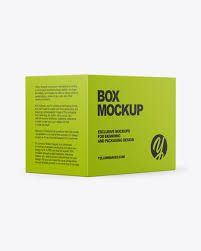 Paper Box Mockup In Box Mockups On Yellow Images Object Mockups