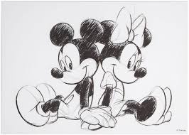 Disney Frozen Retro Mickey Minnie Sketch Canvas Mickey Mouse Drawings Disney Drawings Disney Art