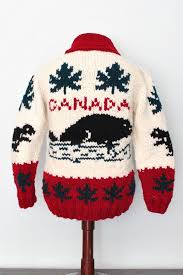 Men S Large Canada Sweater New Cardigan Jumper Mary Maxim Etsy Cowichan Sweater Sweaters Sweaters New