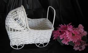Wicker Baby Carriage Centerpiece Cheap Online