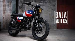 The Baja Mutt 125 Motor Scrambler Bike Tank Mutt