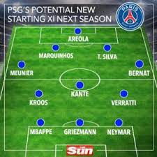 Lo ha confermato lui stesso in un'intervista alla tv belga vtm. Formazione Psg Sun Griezmann Sostituisce Cavani In Attacco