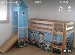 Kinder hochbett, fußball spiel tor vorhang und überwurf für turm (rutsche) blau. Relita Hochbett Kim Turm Vorhangset Fussball Deutschland Top Eur 20 00 Picclick De