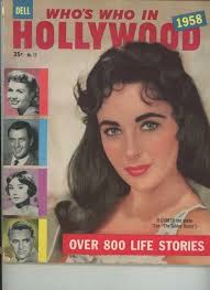 WHO'S WHO EN Hollywood 1958 Annual Liz Taylor Housse EUR 18,67