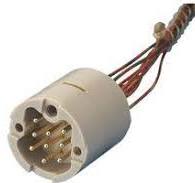 9-Pin, Sub-C Male PEEK Connector to Round Cable Assembly