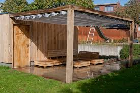 Abri de jardin en métal. Abri De Jardin Avec Pergola Et Salon Lounge Cabin Co