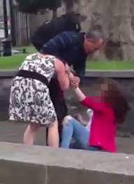 Shocking Moment Two Women Tear Each Other S Hair Out In Vicious Fight At Kids Park While Onlookers Egg Them On