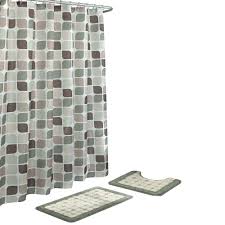 Bath Fusion Zaragoza Sage Berber 15 Piece Bath Rug And Shower Curtain Set Ecb0013143 The Home Depot Plastic Shower Curtain Shower Curtain Sets Shower Set