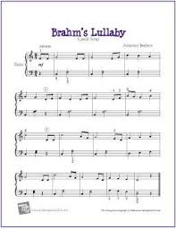 Brahms Lullaby Free Sheet Music For Piano Solo Piano Sheet Music Piano Sheet Music Lessons