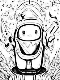 coloring page among us