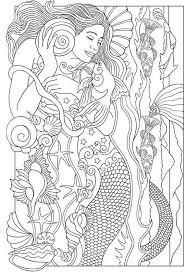 Download mermaid coloring page for adults. Mermaid Coloring Sheets For Adults Novocom Top