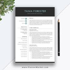 Creating a resume on a mac needs a word processing document. Resume Template 3 Page Unique Cv Template Professional Modern Resume Design Cover Letter Ms Word Mac Pc The Tania Resume Plannermarket Com Best Selling Printable Templates For Everyone