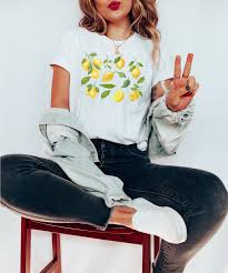 Lemon Shirt Citrus Fruit Shirt Botanical Graphic Tshirt Cottagecore  Clothing Cute Fruit Shirt Garden Summer Shirt Lemonade Tee Indie Clothes