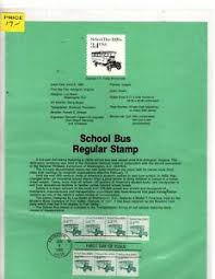 Details About Us Stamp 2123 U A Souvenir Page Fdc With Plate 1 School Bus Mb8