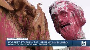 The statue was recently vandalized and had buckets of pink paint thrown on it. Land Owners To Specify Plans For Nathan Bedford Forrest Statue On I 65