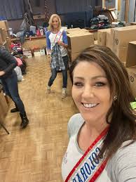 Danette Burzlaff Haag, Corrie Hill Francis and I we're honored to volunteer  today at the Arvada Elks Lodge to organize much needed donated clothing for  the Marshall Fire ￼Victims! They still need